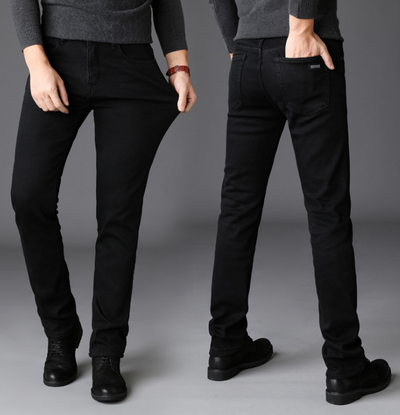 Pantalones Jeans Slim Straight Negro para Hombre - Image 6