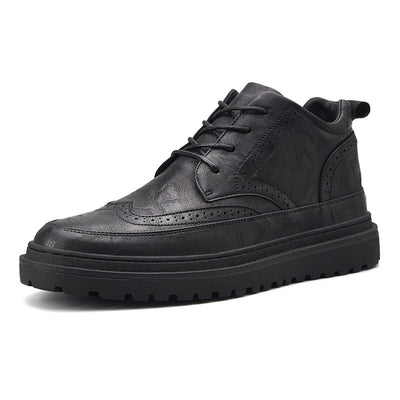 Zapatos de Cuero Premium Estilo Británico para Hombre - Botines Altos Versátiles - Image 5