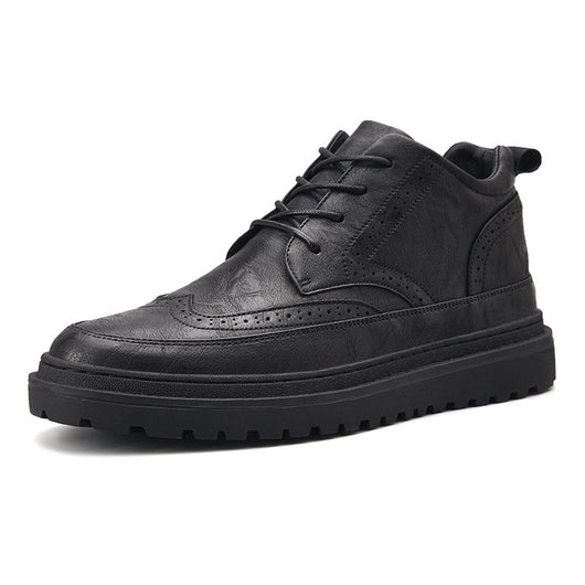 Zapatos de Cuero Premium Estilo Británico para Hombre - Botines Altos Versátiles - Image 5