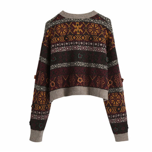 Cardigan Entallado de Punto Fino para Mujer - Cuello en V, Manga Larga, Abrigo Cálido Europeo - Image 3