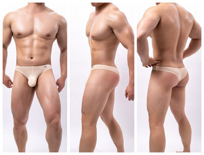 Tanga Masculina con Bolsa Convexa en U de Tela Seda de Hielo - Image 4