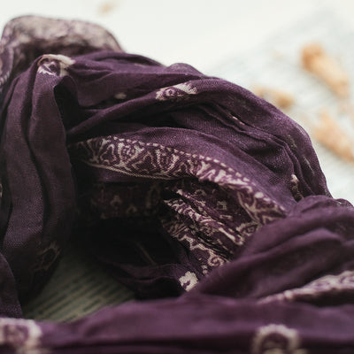 Pañoleta de Algodón y Lino con Estampado Cashew para Mujer - Image 18