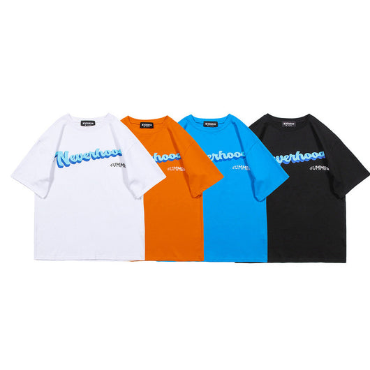 Camiseta Suelta Literary Letters NEVERHOOD - Diseño Europeo Americano - Image 8