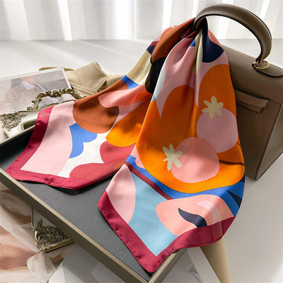 Pañuelo de Seda Estampado Dopamina para Mujer - Image 17