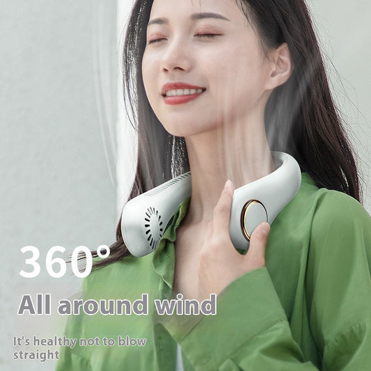 Ventilador Portátil de Cuello con Carga USB para Deportes al Aire Libre