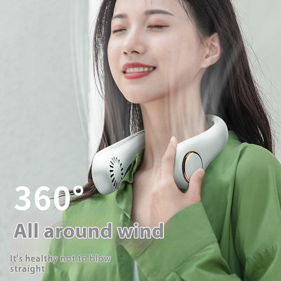 Ventilador Portátil de Cuello con Carga USB para Deportes al Aire Libre