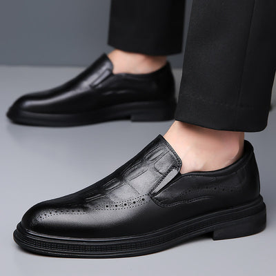 Zapatos de Cuero Puntiagudos Estilo Británico para Hombre - Image 4