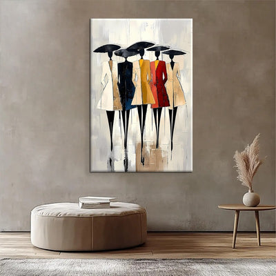 Cuadro Pintura al Óleo Abstracto Mujer Africana - Arte Moderno sin Marco - Image 7