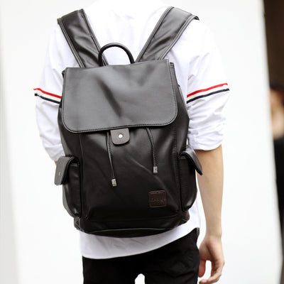 Mochila de Cuero para Hombre Estilo Coreano - Bolso Ejecutivo Convertible con Diseño Moderno - Image 8