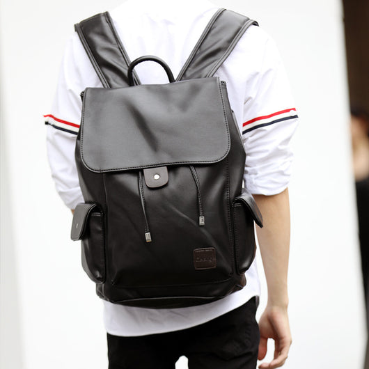 Mochila de Cuero para Hombre Estilo Coreano - Bolso Ejecutivo Convertible con Diseño Moderno - Image 8