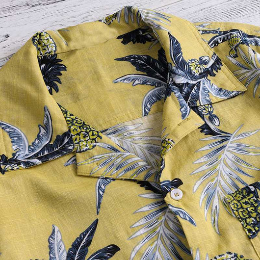 Camisa Hawaiana Estampada Completa con Cuello Vuelto para Hombre - Manga Corta Verano - Image 4