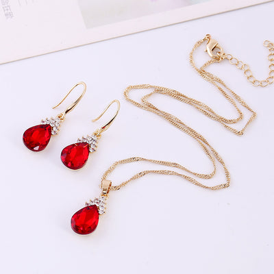 Conjunto de Collar y Aretes de Cristal Diamante para Mujer - Image 5