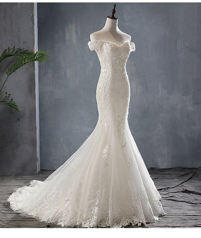 Vestido de Novia Sirena con Cola de Encaje - Image 8