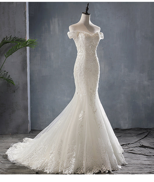 Vestido de Novia Sirena con Cola de Encaje - Image 8