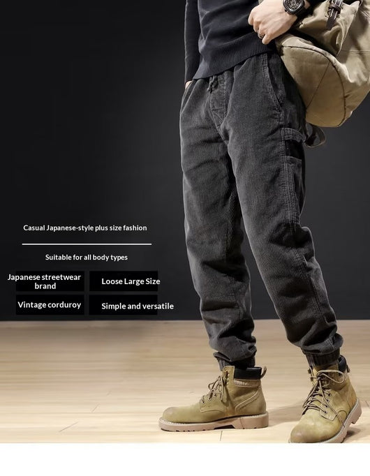 Pantalones de Pana Holgados Talla Grande para Hombre - Image 16
