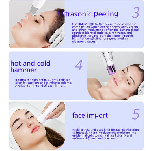 Dispositivo de Belleza Ultrasónico con Burbujas de Hidrógeno y Oxígeno 6 en 1 - Image 7
