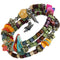 Pulsera de Madera Vintage con Cuentas Budistas y Detalles en Concha