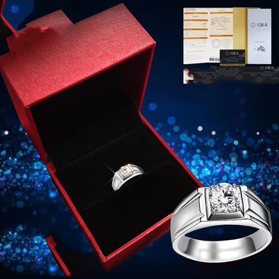 Anillo de Diamante de Quilate en Oro Blanco para Parejas en Plata Esterlina - Image 21