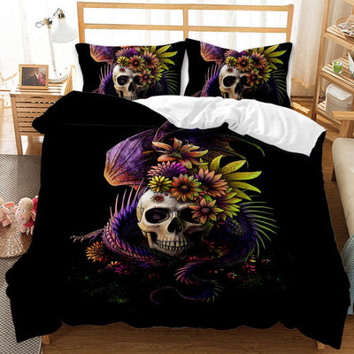Juego de Edredón Estampado con Calaveras en Impresión Digital - Image 6