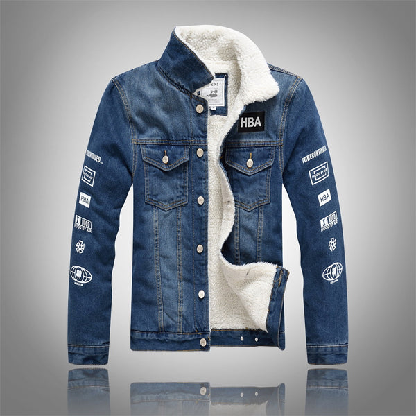Chaqueta de Mezclilla Premium con Terciopelo de Cordero Ajustada