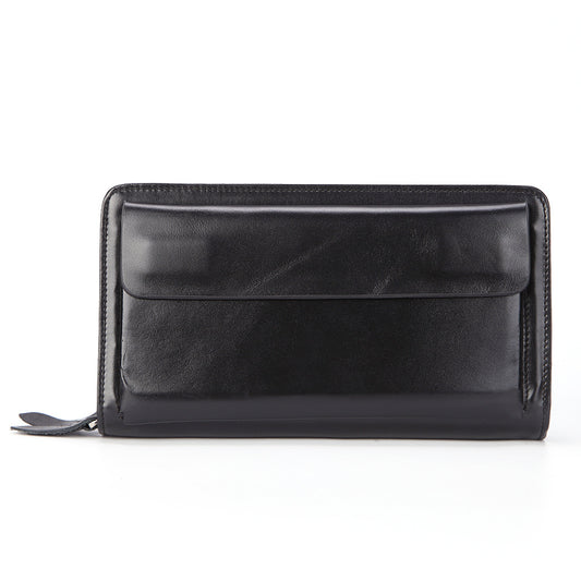 Billetera de Cuero Genuino para Hombre - Primera Capa
