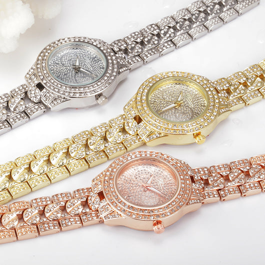 Reloj de Lujo Geneva con Diamantes de Aleación - Image 6
