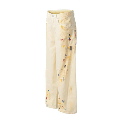 Pantalones Retro con Diseño Splatter Pintado a Mano - Image 11