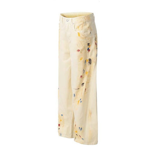 Pantalones Retro con Diseño Splatter Pintado a Mano - Image 11