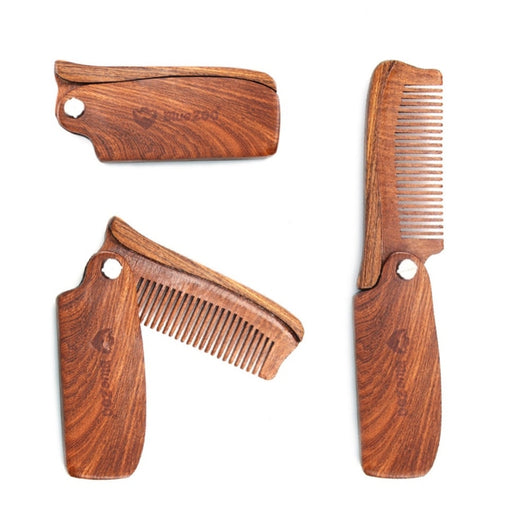 Peine Plegable con Estuche de Cuero - Cuidado Profesional para Barba y Cabello - Image 2