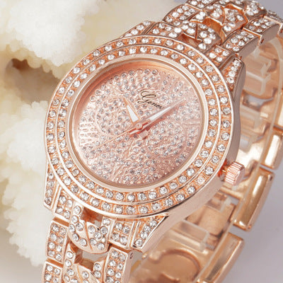 Reloj de Lujo Geneva con Diamantes de Aleación