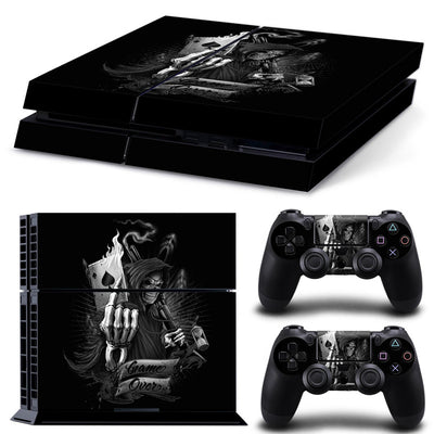 Camouflage skin set for PS4 console and two controllers, featuring a green, brown, and black textured pattern. - Image 11