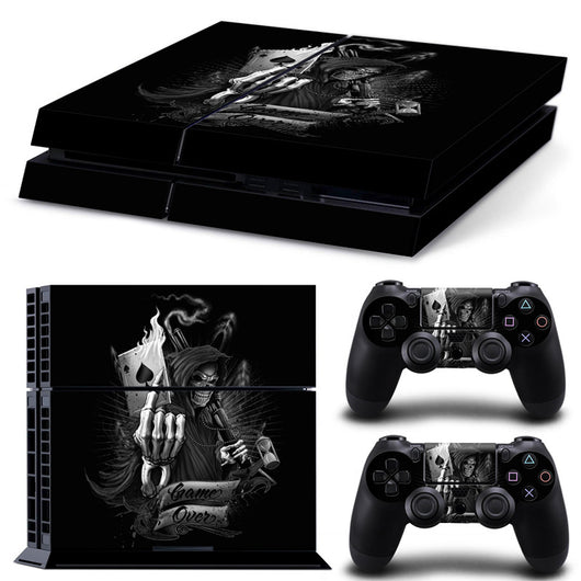Camouflage skin set for PS4 console and two controllers, featuring a green, brown, and black textured pattern. - Image 11