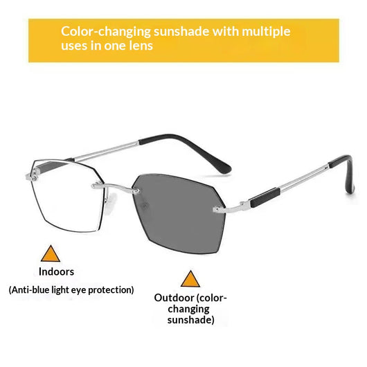 Gafas Bifocales para Hombre con Lentes Fotocromáticas sin Marco - Image 3