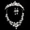 Bridal Jewelry Set: Tiara, Crystal Necklace, and European-Style Diamond Earrings