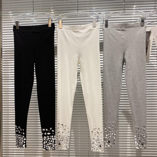 Leggings Deportivos Ajustados con Strass Brillante y Cintura Elástica - Image 10