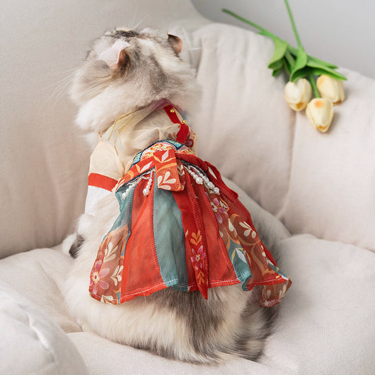 Falda Princesa Hanfu para Gatos - Protección Anticaída de Pelo - Image 3