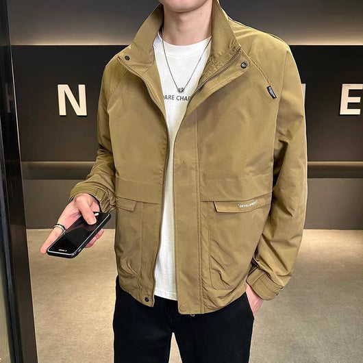 Chamarra Casual para Hombre con Cuello de Pie - Diseño Versátil y Elegante - Image 17