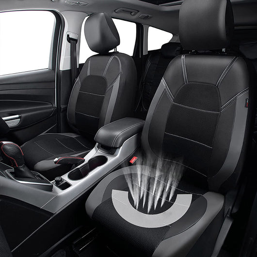 Funda de Asiento de Auto con Costura Sándwich en Cuero PU Premium - Image 12