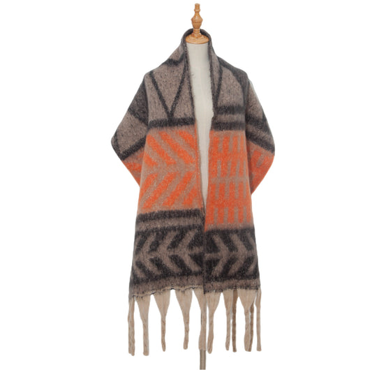 Pashmina de Otoño Invierno con Borlas - Tejido Grueso Europeo Estilo Moderno - Image 40