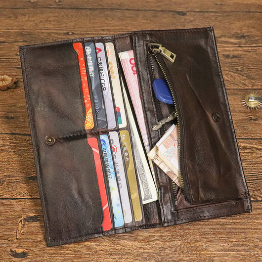 Billetera Larga Plisada Artesanal para Hombre - Image 3