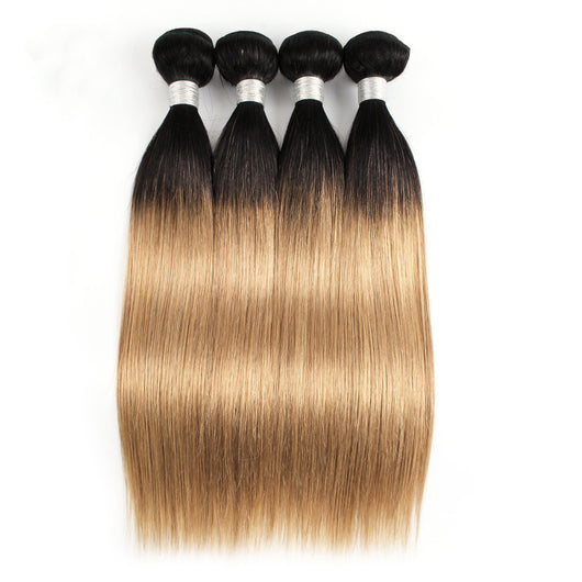 Peluca de cabello brasileño real T1b/27 - Efecto degradado natural - Image 3