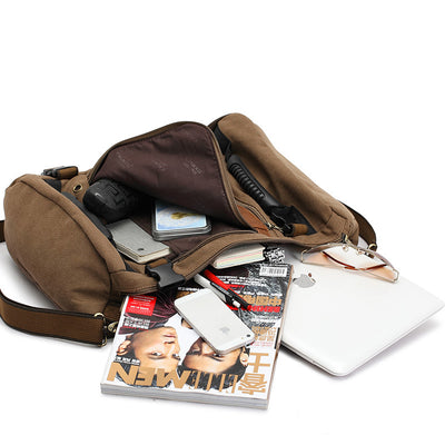 Mochila de Lona para Hombre - Backpack de Viaje y Trabajo con Compartimento Laptop - Image 5