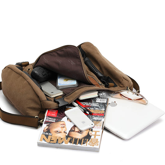 Mochila de Lona para Hombre - Backpack de Viaje y Trabajo con Compartimento Laptop - Image 5