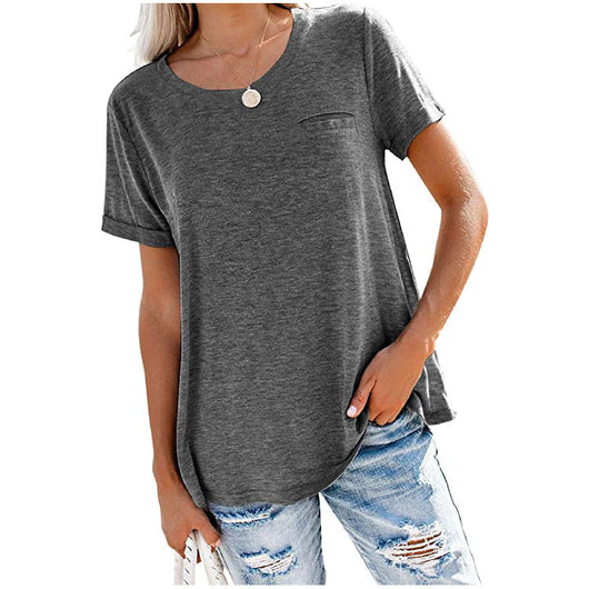 Camiseta Suelta Multicolor con Bolsillo y Manga Corta - Image 17