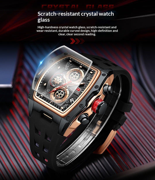 Reloj Cronógrafo Deportivo Estilo Pista para Hombre con Cristal Curvo y Diseño Esqueletizado - Image 17