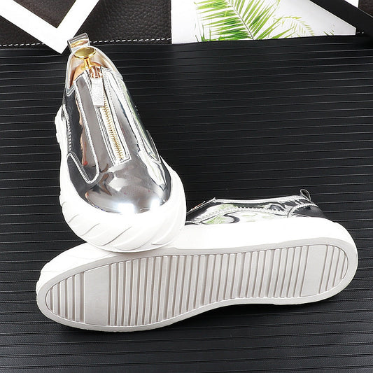 Zapatos Blancos de Cuero Brillante - Diseño Minimalista y Versátil - Image 2