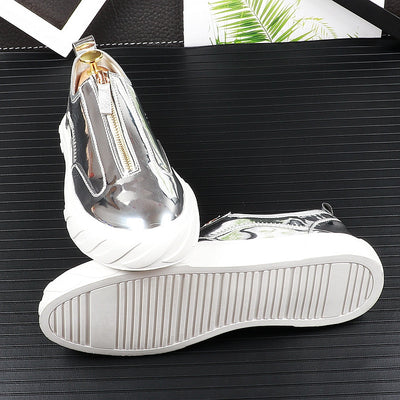 Zapatos Blancos de Cuero Brillante - Diseño Minimalista y Versátil - Image 2
