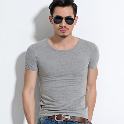 Camiseta Básica de Cuello Redondo Manga Corta para Verano - Image 9