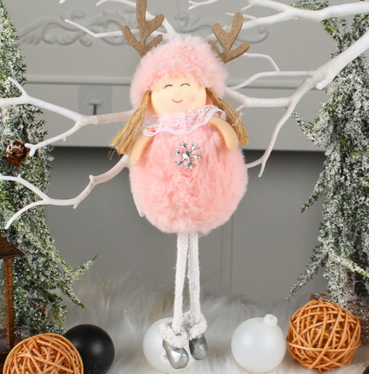 Ángel Navideño Colgante con Piernas Largas de Peluche - Image 5