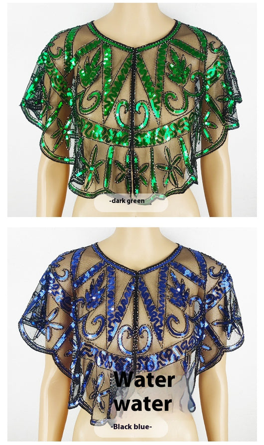 Capa Brillante con Lentejuelas y Malla para Mujer - Image 14